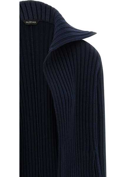 Cardigane Balenciaga Ribbed Shawl-Collar Cardigan WASHED NAVY Femei (BM 19262015) 3
