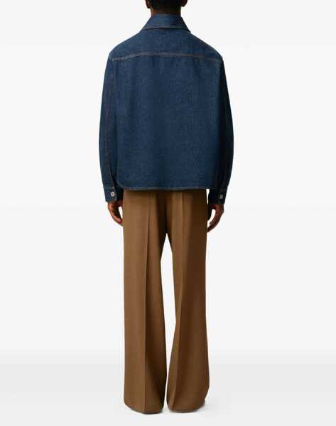 Camasi casual AMI Paris Ami de Coeur Cotton Denim overshirt INDIGO Femei (BM 19262024) 4