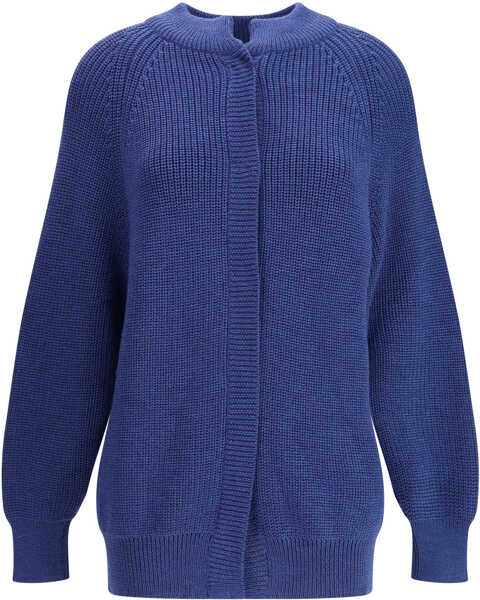 Pulovere EllA Bomber Sweater with an hook-and-eye closure DENIM Femei (BM 19262048) 1