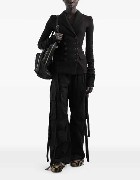 Pantaloni casual Dolce & Gabbana Waxed faille cargo Pants NERO Femei (BM 19262054) 2