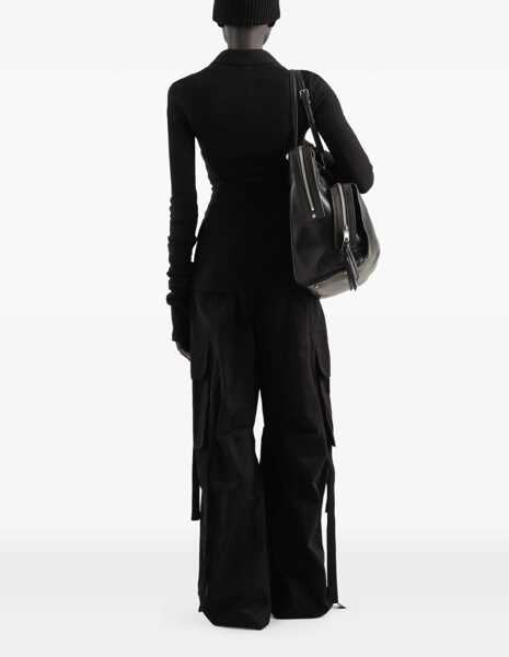 Pantaloni casual Dolce & Gabbana Waxed faille cargo Pants NERO Femei (BM 19262054) 3