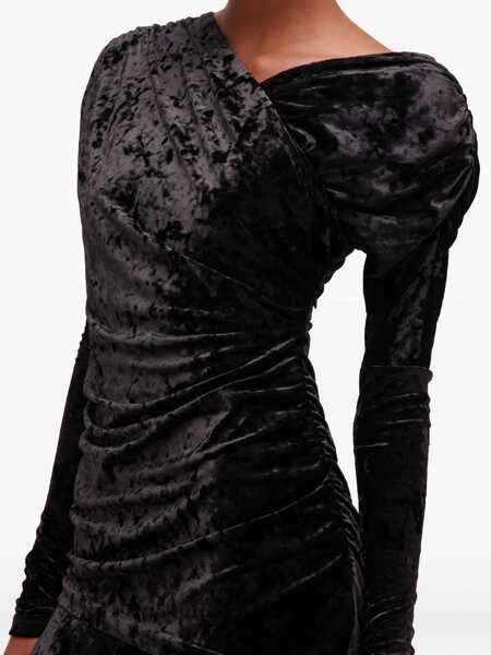 Rochii Ganni Ruched Mini Dress BLACK Femei (BM 19262078) 4