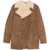 VALSTAR Benjamin double-breasted shearling Peacoat GREGE/NATURALE