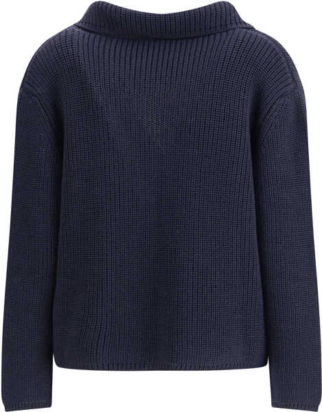 Cardigane EllA Short Cardigan with hook-and-eye closure BLUE NAVY Femei (BM 19262123) 2