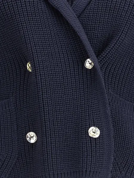 Cardigane EllA Short Cardigan with hook-and-eye closure BLUE NAVY Femei (BM 19262123) 3