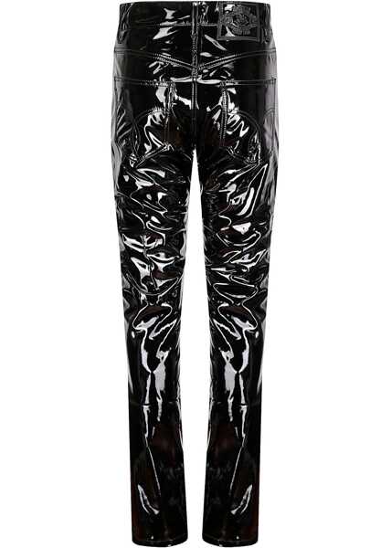 Pantaloni casual Fiorucci Straight Fit Vinyl Trousers BLACK Femei (BM 19262261) 2