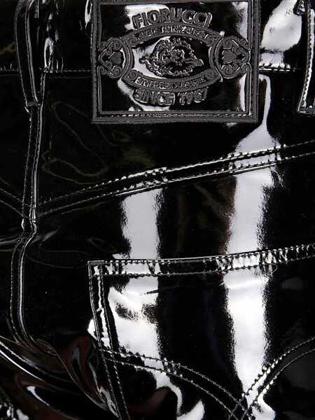 Pantaloni casual Fiorucci Straight Fit Vinyl Trousers BLACK Femei (BM 19262261) 3