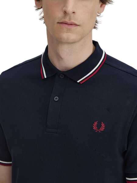 Tricouri Polo Fred Perry Polo With Logo BLUE Barbati (BM 19262330) 3