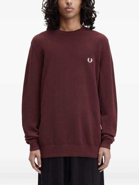 Pulovere Fred Perry Pique Sweater With Logo BORDEAUX Barbati (BM 19262348) 1
