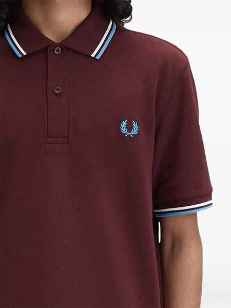 Tricouri Polo Fred Perry Polo With Logo BORDEAUX Barbati (BM 19262363) 2