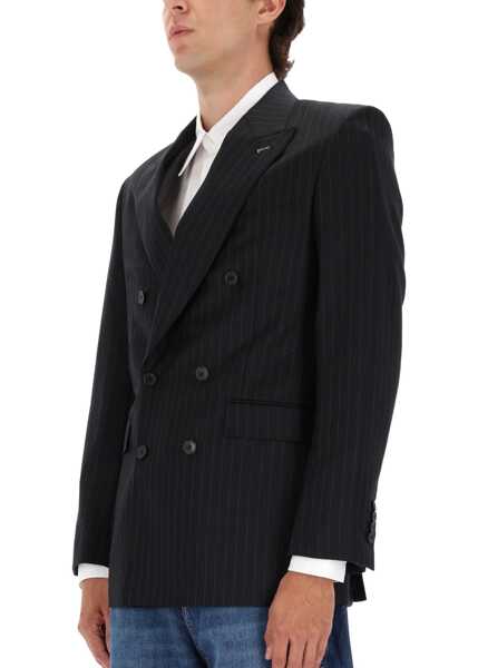 Sacouri office Givenchy Fitted Striped Jacket BLACK Barbati (BM 19262420) 4