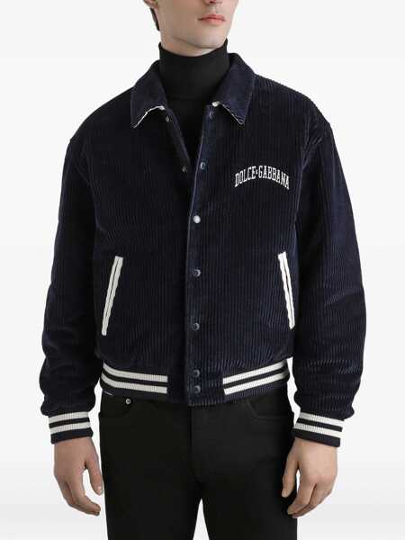 Bomber jacket Dolce & Gabbana Corduroy Bomber Jacket BLUE Barbati (BM 19262423) 4