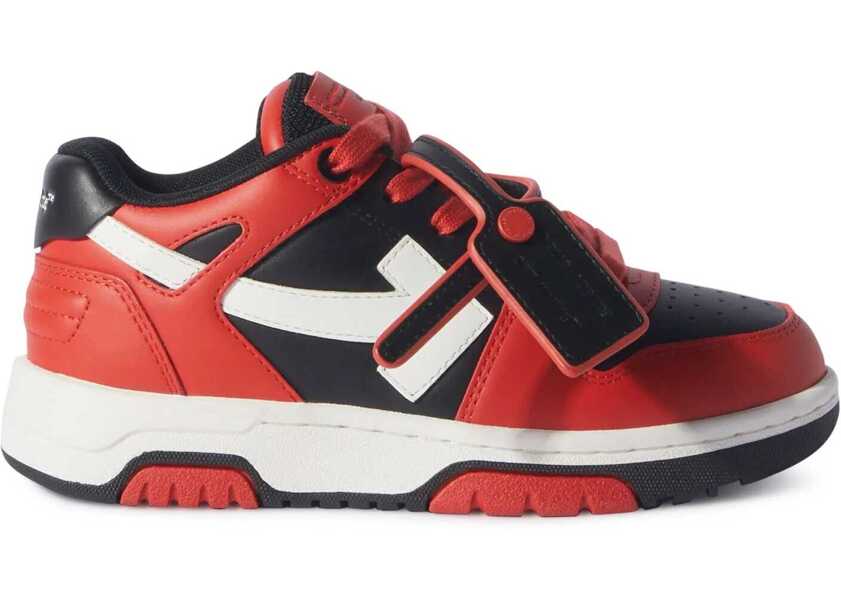 Sneakers OFF-WHITE KIDS Two Tone Leather Out Of Office Mid-Top Sneakers Red Baieti (BM 19262537) 2