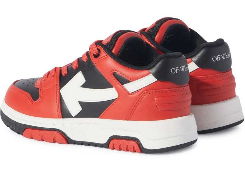 Sneakers OFF-WHITE KIDS Two Tone Leather Out Of Office Mid-Top Sneakers Red Baieti (BM 19262537) 4