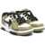 OFF-WHITE KIDS Leather Out Of Office Mid-Top Sneakers Military Green
