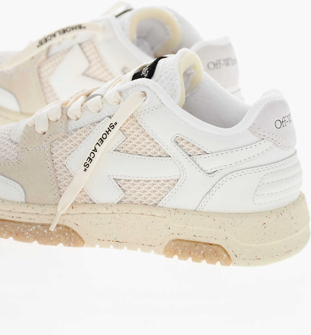 Sneakers Off-White Canvas Out Of Office Sneakers With Leather Details Beige Femei (BM 19262549) 2