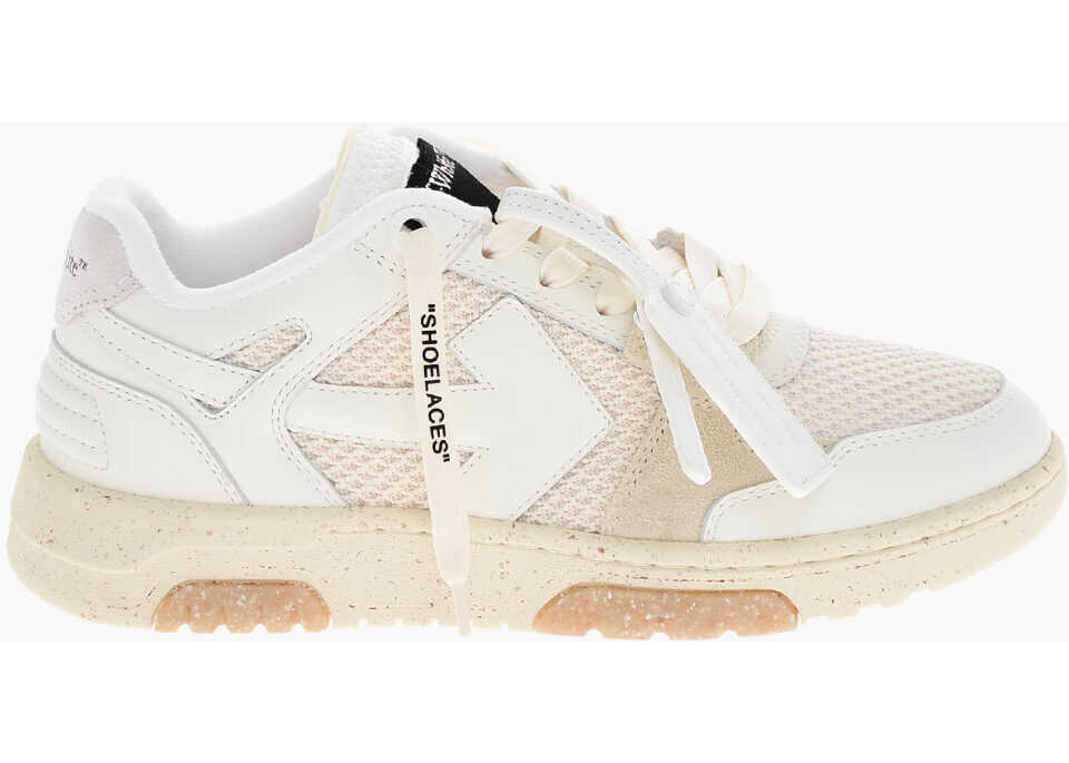 Sneakers Off-White Canvas Out Of Office Sneakers With Leather Details Beige Femei (BM 19262549) 3
