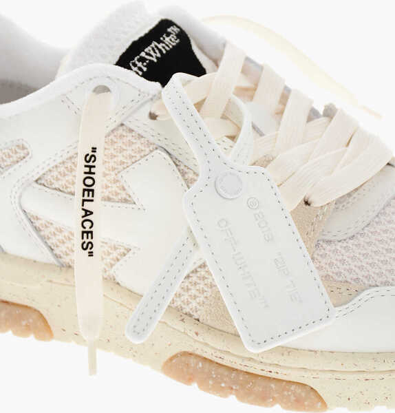 Sneakers Off-White Canvas Out Of Office Sneakers With Leather Details Beige Femei (BM 19262549) 4