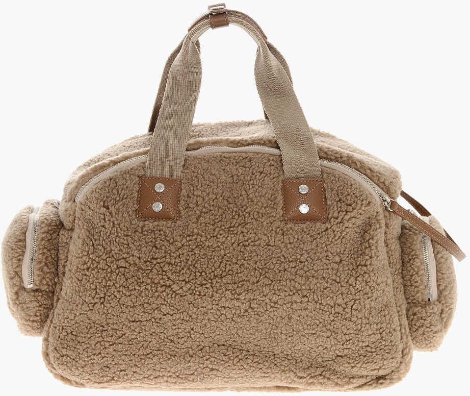Genti de voiaj de mana DSQUARED2 Multi-Pocket Teddy Bag With Leather Details Brown Barbati (BM 19262600) 2