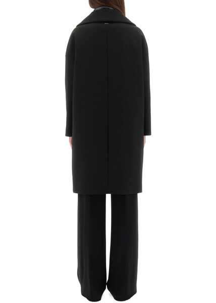 Paltoane Herno Wool Coat With Technical Bib BLACK Femei (BM 19262615) 3