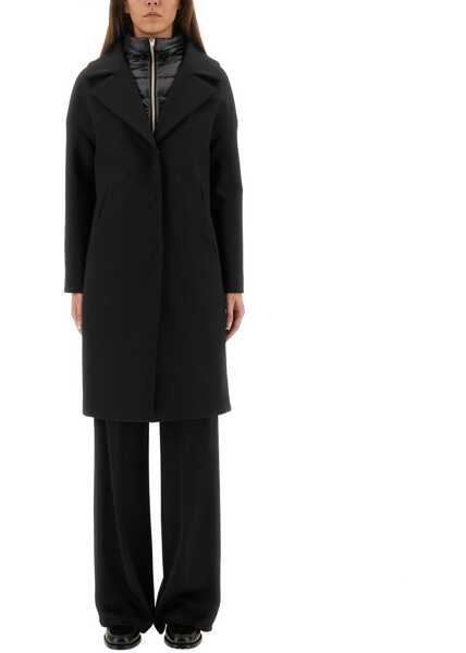 Paltoane Herno Wool Coat With Technical Bib BLACK Femei (BM 19262615) 1