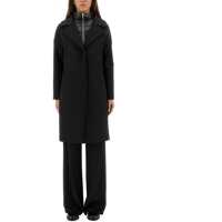 Paltoane Wool Coat With Technical Bib Femei