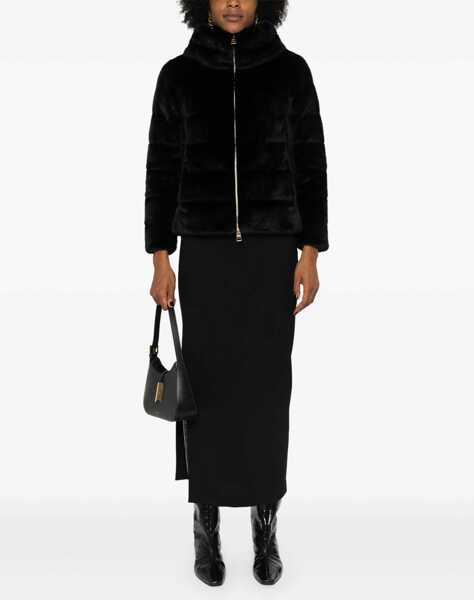 Trenciuri Herno Cape In Lady Alternative Fur BLACK Femei (BM 19262681) 2