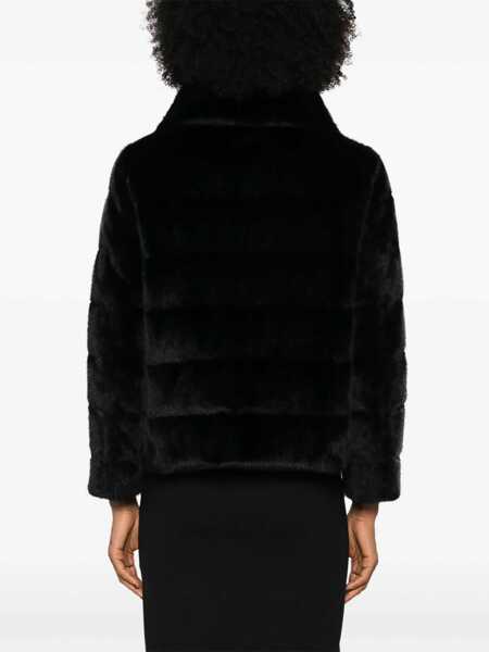 Trenciuri Herno Cape In Lady Alternative Fur BLACK Femei (BM 19262681) 4