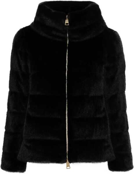 Trenciuri Herno Cape In Lady Alternative Fur BLACK Femei (BM 19262681) 1