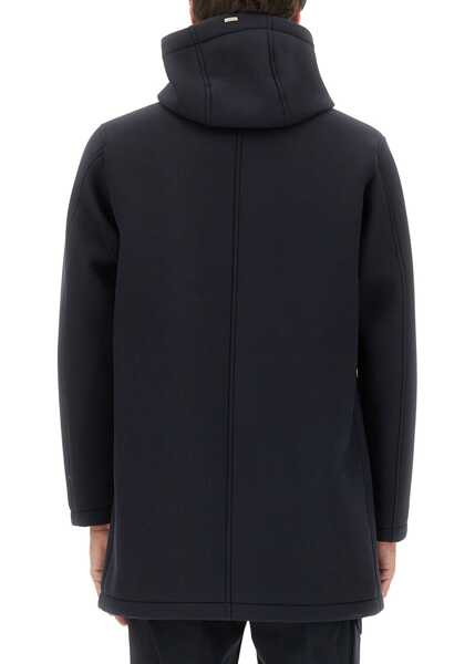 Geci Parka Herno Long Parka In Three Layers Scuba BLUE Barbati (BM 19262729) 3