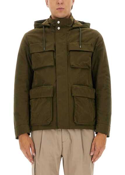 Geci Parka Herno Waxed Cotton Short Parka MILITARY GREEN Barbati (BM 19262732) 1
