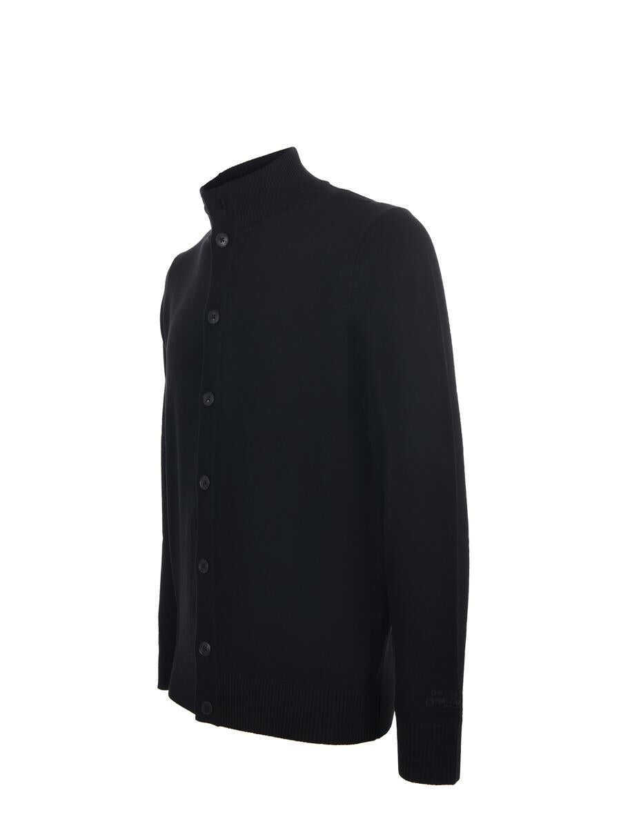 Cardigane Mc2 Saint Barth MC2 Saint Barth  Merino Wool Cardigan Black Barbati (BM 19264281) 2