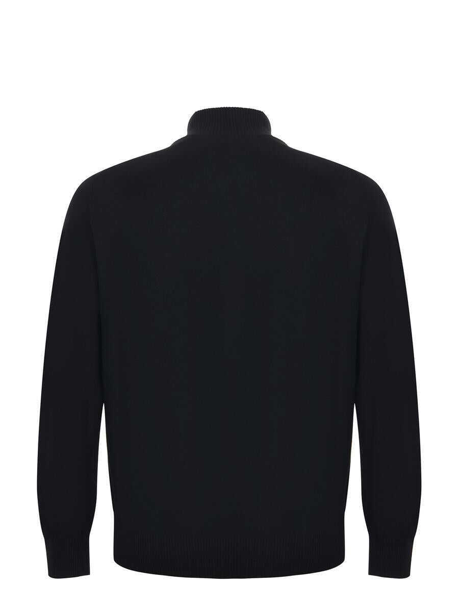 Cardigane Mc2 Saint Barth MC2 Saint Barth  Merino Wool Cardigan Black Barbati (BM 19264281) 3