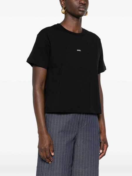 Tricouri A.P.C. A.P.C. Cotton Crew-Neck T-Shirt Black Femei (BM 19264449) 3