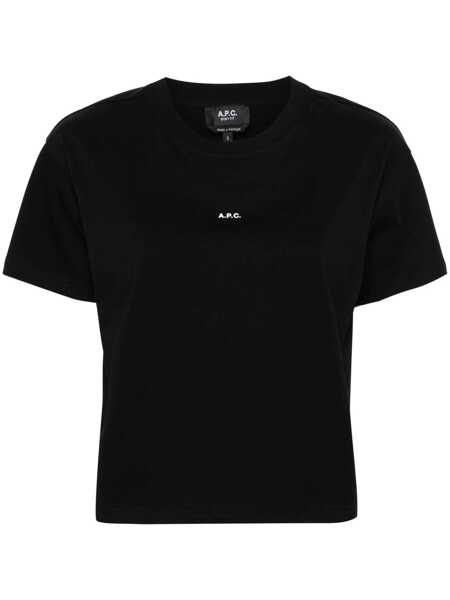 Tricouri A.P.C. A.P.C. Cotton Crew-Neck T-Shirt Black Femei (BM 19264449) 1