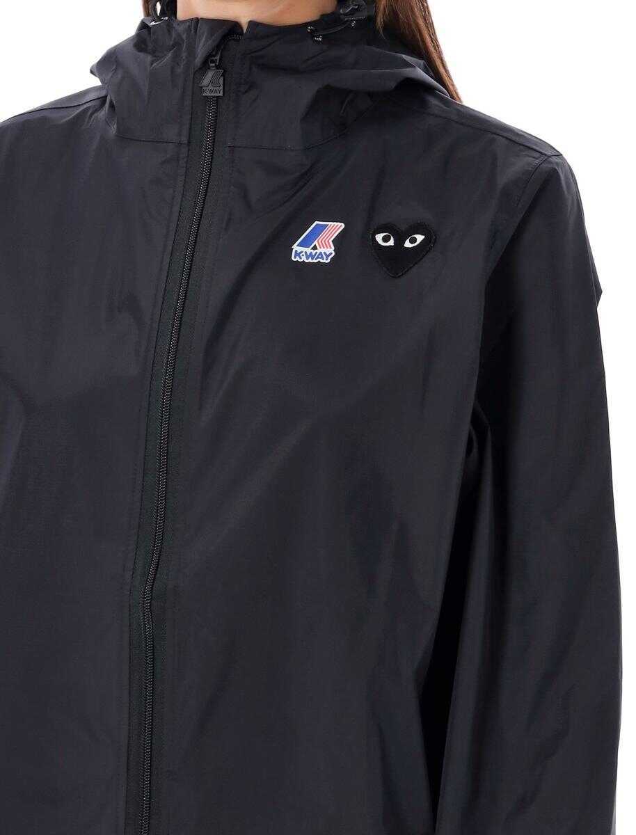 Geci Comme des Garons Comme Des Garons Play Waterproof Zip Jacket With Hood Black Femei (BM 19264461) 3