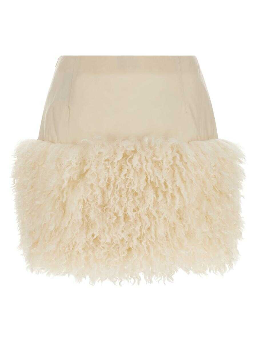 Fuste Moncler Moncler Teddy Insert Skirt WHITE Femei (BM 19264689) 2