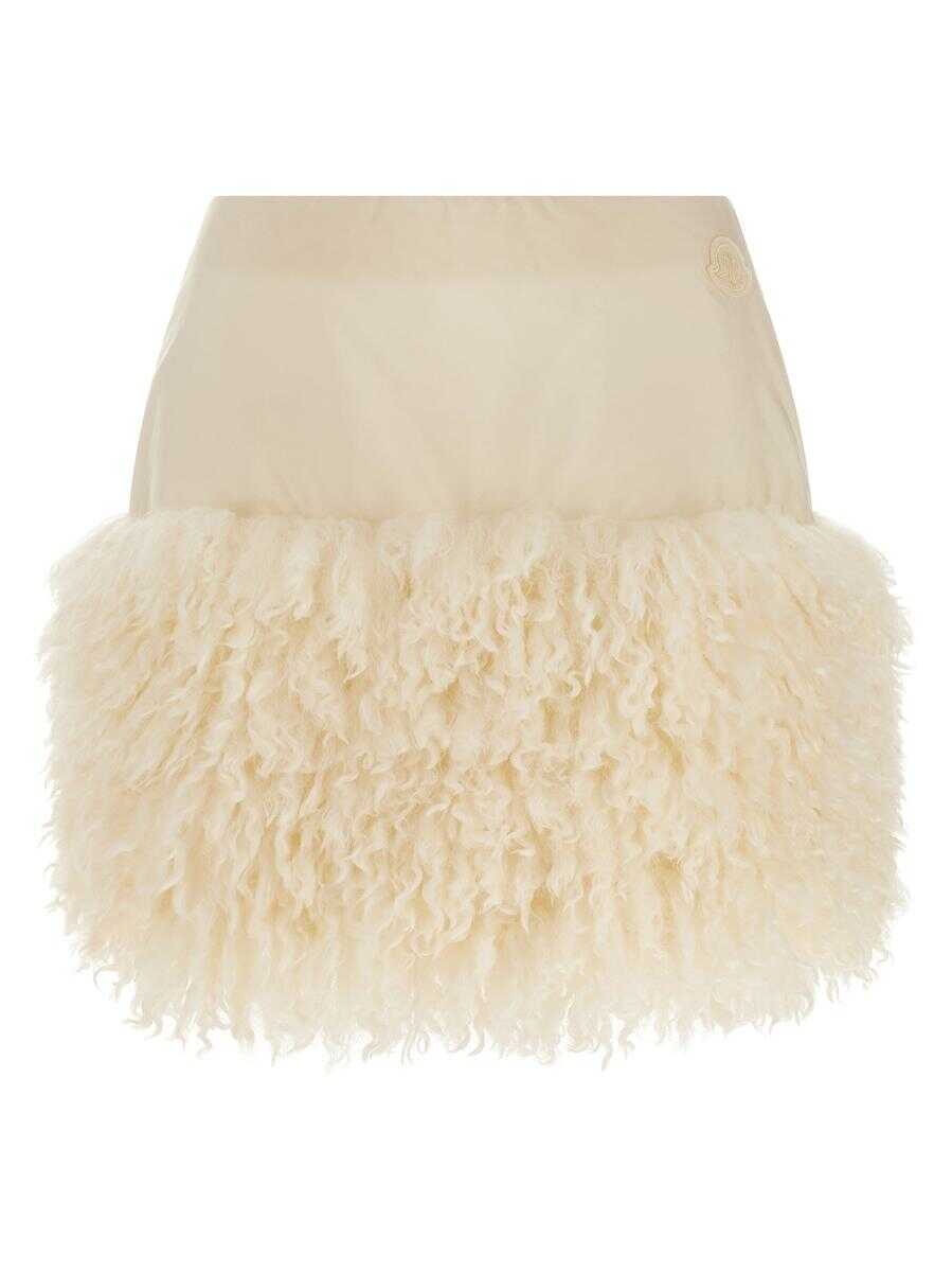 Fuste Moncler Moncler Teddy Insert Skirt WHITE Femei (BM 19264689) 1