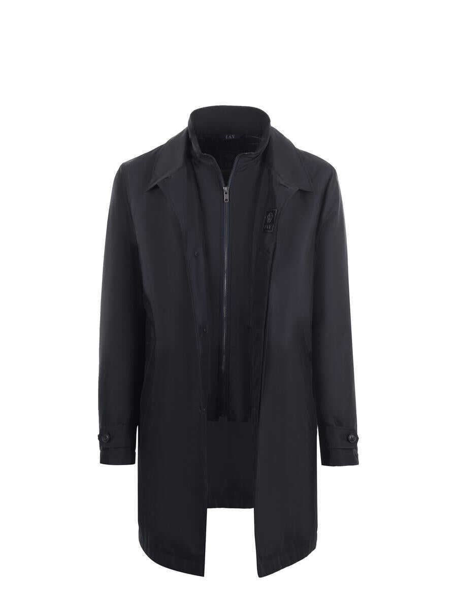 Paltoane Fay Fay  Double-Front Raincoat BLUE Barbati (BM 19265055) 2