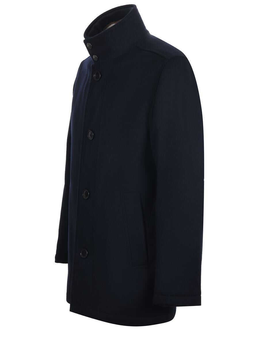 Paltoane Hugo Boss Boss  Wool And Cashmere Blend Coat BLUE Barbati (BM 19265484) 3