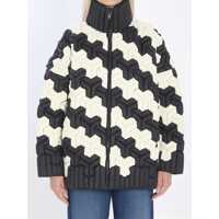 Geci Black And White Puffer Jacket Femei