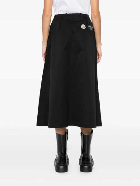 Fuste Moncler Moncler Pleated Design Mid-Length Skirt Black Femei (BM 19265598) 4