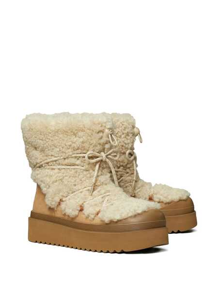 Bocanci Tory Burch Tory Burch Mellow Shearling Boots Beige Femei (BM 19265799) 2