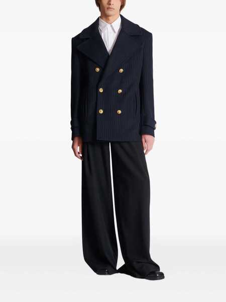 Paltoane Balmain Balmain Coats BLUE Barbati (BM 19265811) 2
