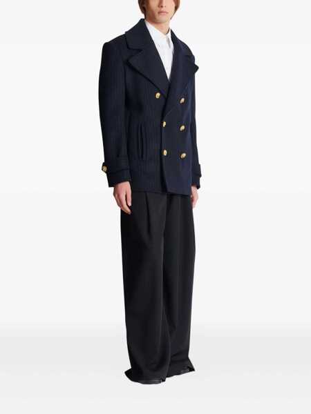 Paltoane Balmain Balmain Coats BLUE Barbati (BM 19265811) 3