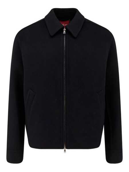 Geci Gucci Gucci Double Wool Jacket Black Barbati (BM 19265859) 1
