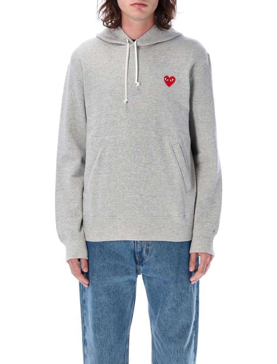 Bluze de trening Comme des Garons Comme Des Garons Play Red Heart Patch Hoodie GREY Femei (BM 19265937) 4