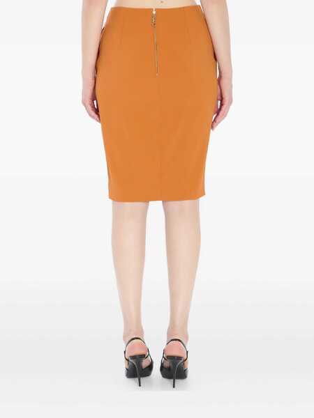 Fuste Saint Laurent Pencil Skirt In Orange ORANGE Femei (BM 19266063) 4
