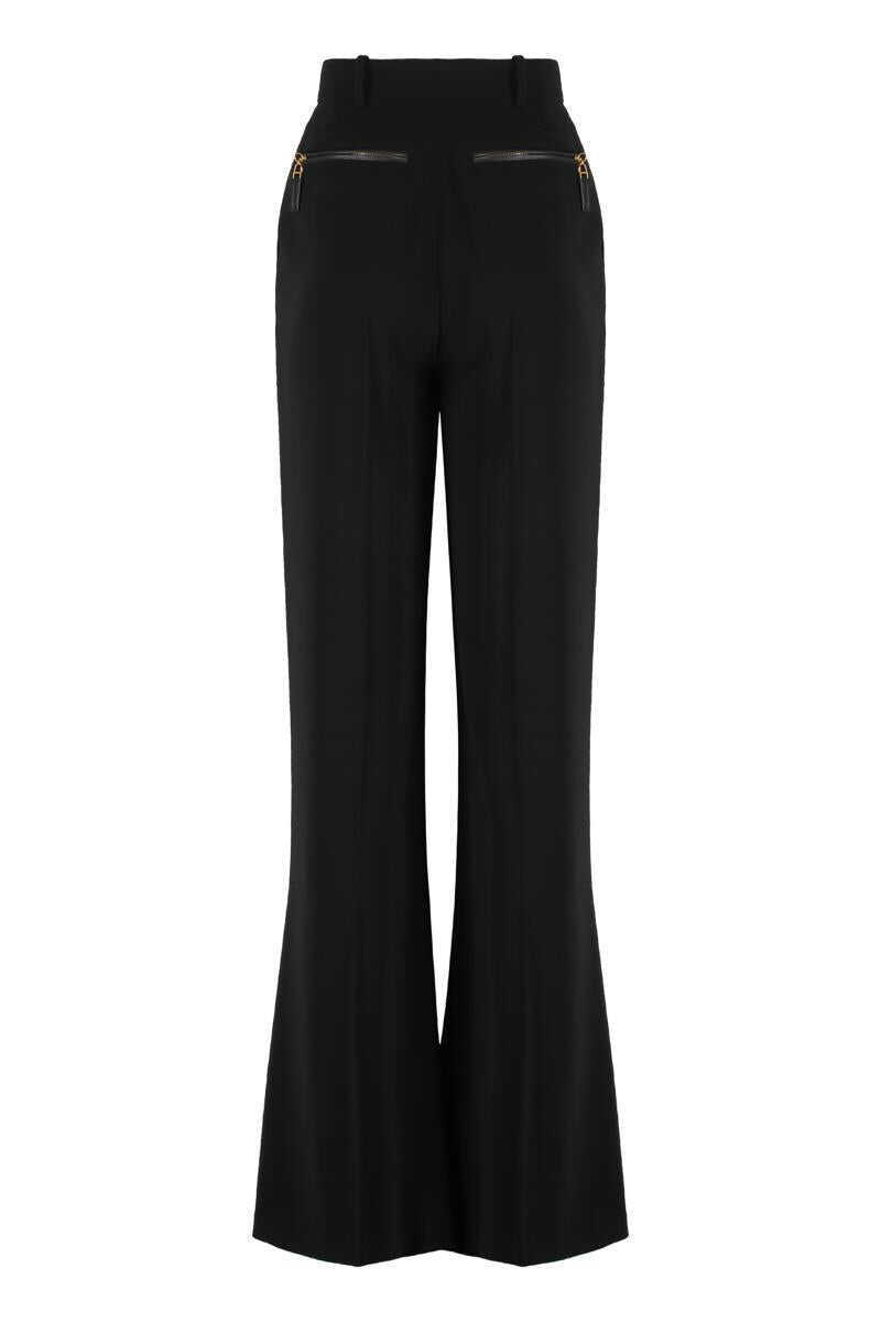 Pantaloni casual Elisabetta Franchi Elisabetta Franchi Crpe Trousers Black Femei (BM 19266195) 2