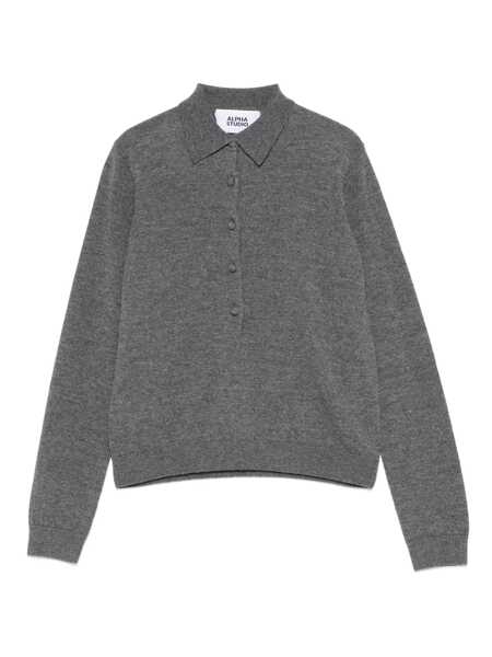 Tricouri Polo Alpha Studio Alpha Studio Grey Polo Shirt GREY Femei (BM 19266219) 1